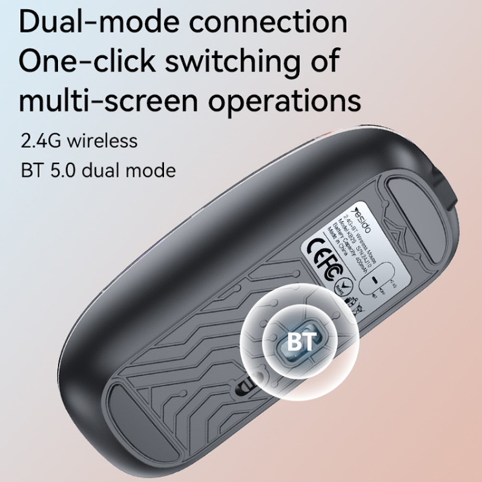 Yesido - YESIDO Trådlös Mus Bluetooth 800/1200/1600 DPI 2.4G KB29 - Svart