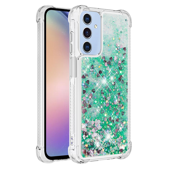 A-One Brand - Galaxy A17/A26 Mobilskal Glitter Quicksand TPU - Grön