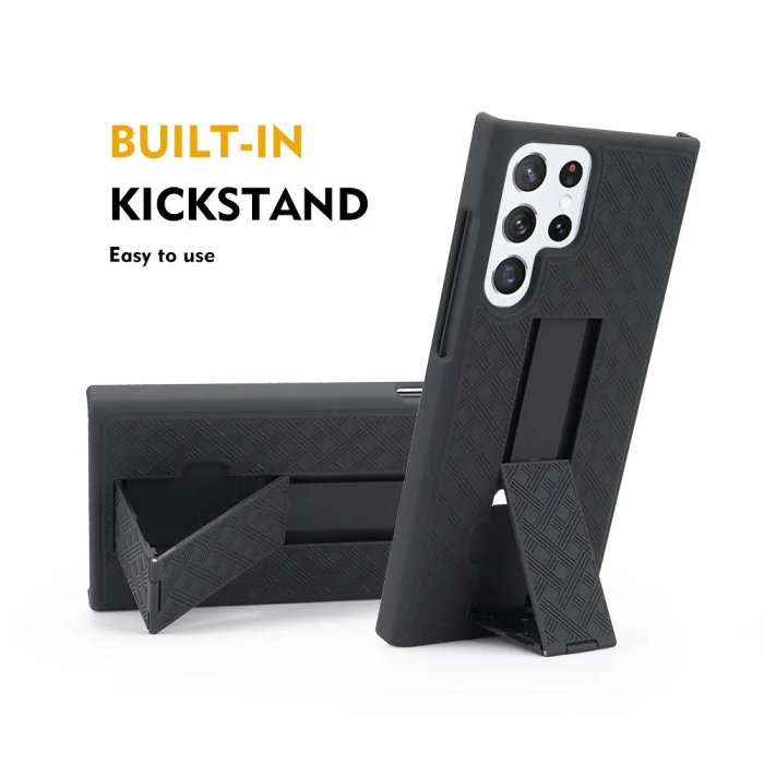 Taltech - Galaxy S22 Ultra Mobilskal Kickstand - Svart