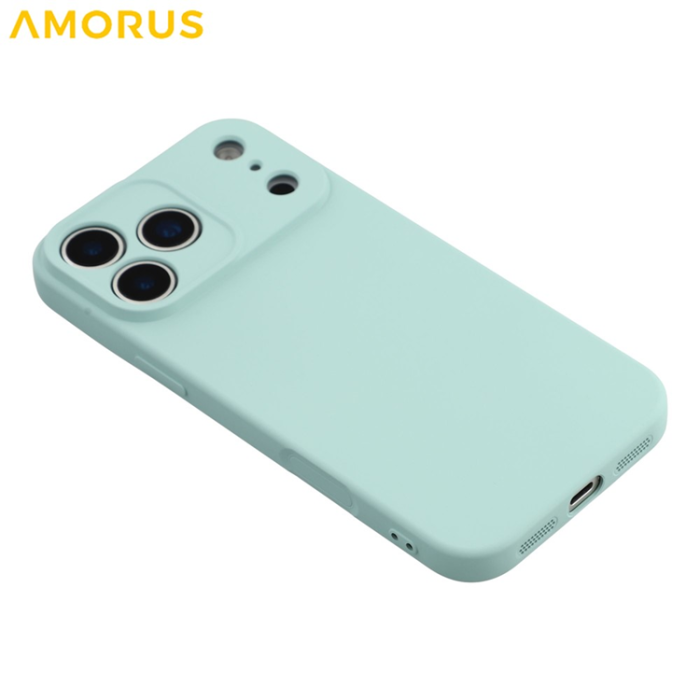 Amorus - AMORUS iPhone 17 Pro Max Mobilskal Precise Cutouts - Babyblå