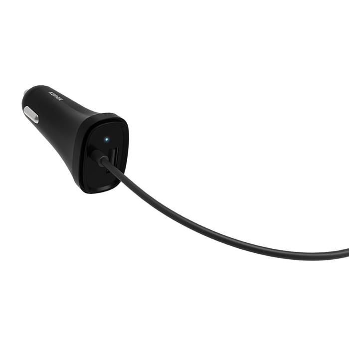 UTGATT1 - Kanex USB-C Car Charger, 1.2M - Svart