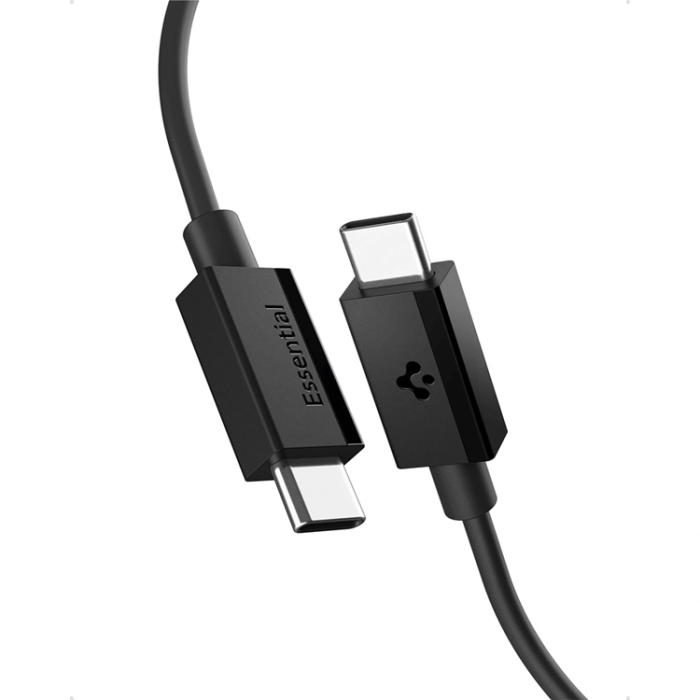 Spigen - Tech-Protect USB-C till USB-C kabel Essential 1m - Svart