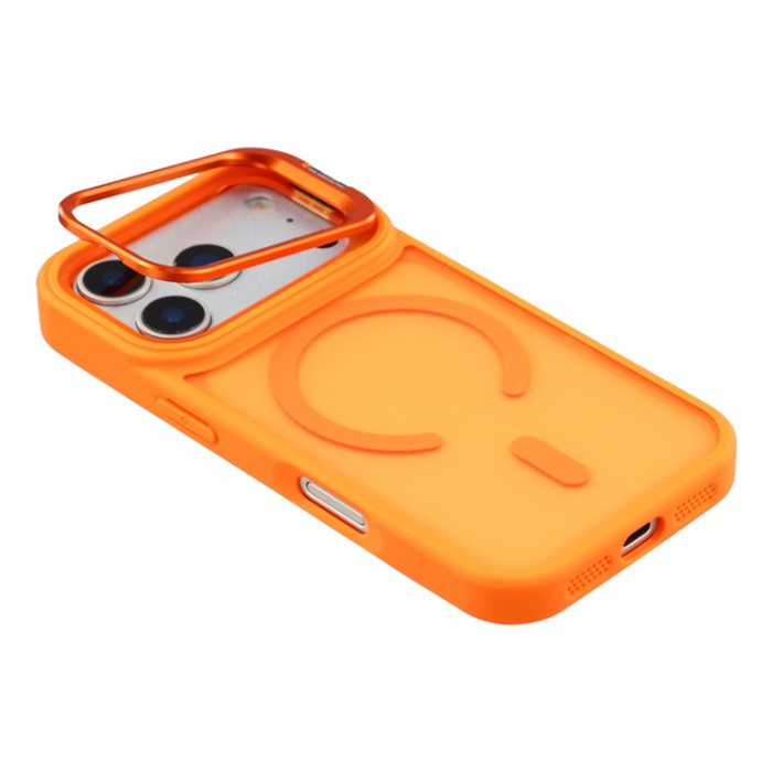 A-One Brand - iPhone 17 Pro Mobilskal MagSafe Lins Kickstand - Orange