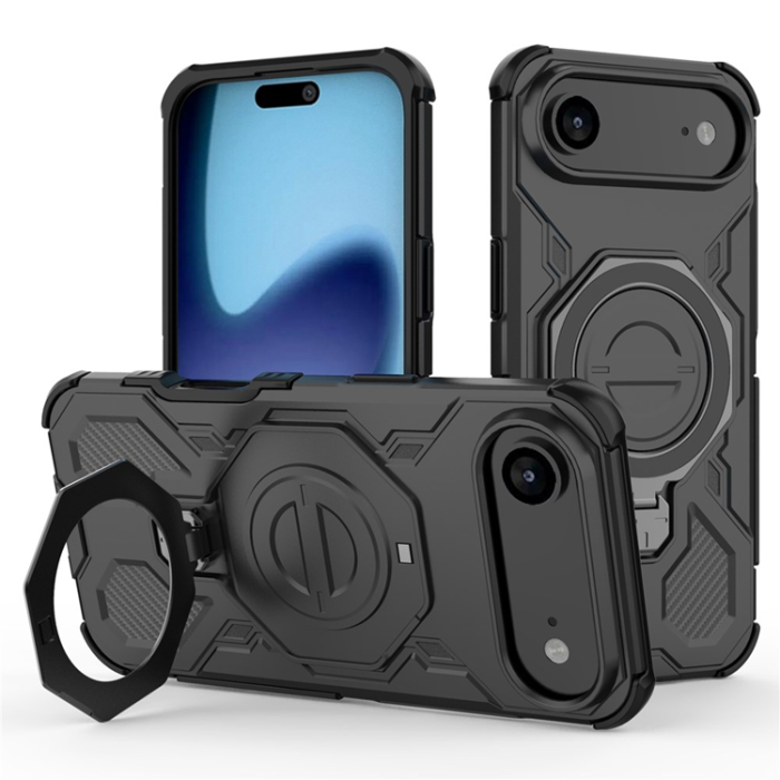 A-One Brand - iPhone 17 Air Mobilskal Rotating Kickstand - Svart