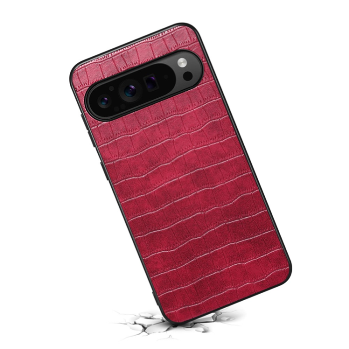 A-One Brand - Google Pixel 10/10 Pro Mobilskal Crocodile Texture  - Röd