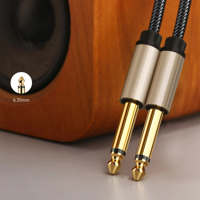 Ugreen - Ugreen Audio Kabel 6.35 mm Jack 5m Mono TS - Grå