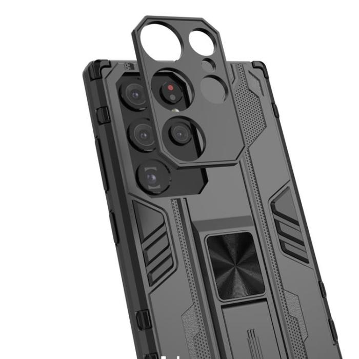 OEM - ShockProof Kickstand Skal Galaxy S22 - Vit