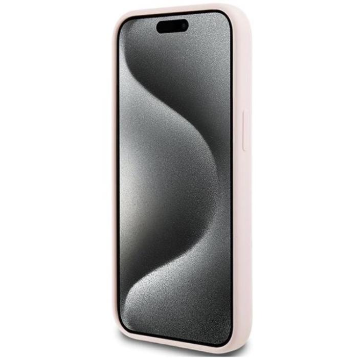 KARL LAGERFELD - KARL LAGERFELD iPhone 15 Mobilskal Silikon Karl Script - Rosa