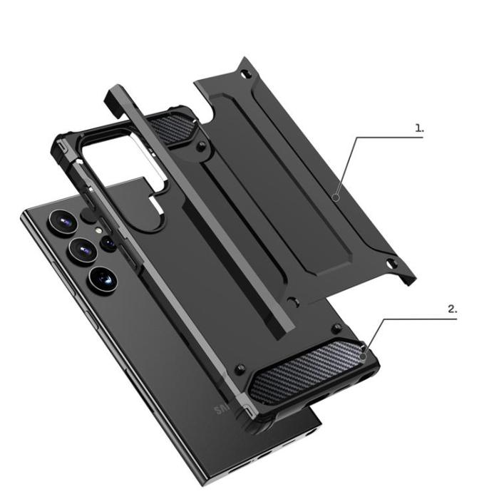 OEM - Galaxy S24 Ultra Mobilskal Hybrid Armor - Svart