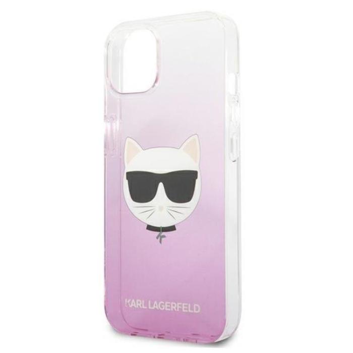KARL LAGERFELD - Karl Lagerfeld iPhone 13 mini Skal Choupette Head - Rosa
