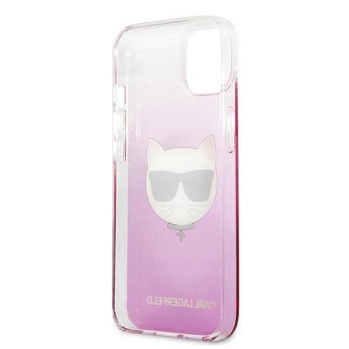 KARL LAGERFELD - Karl Lagerfeld iPhone 13 mini Skal Choupette Head - Rosa