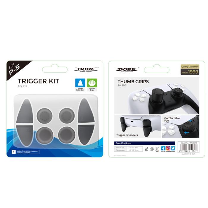 UTGATT - Dobe overlay kit for PS5 controller - Svart