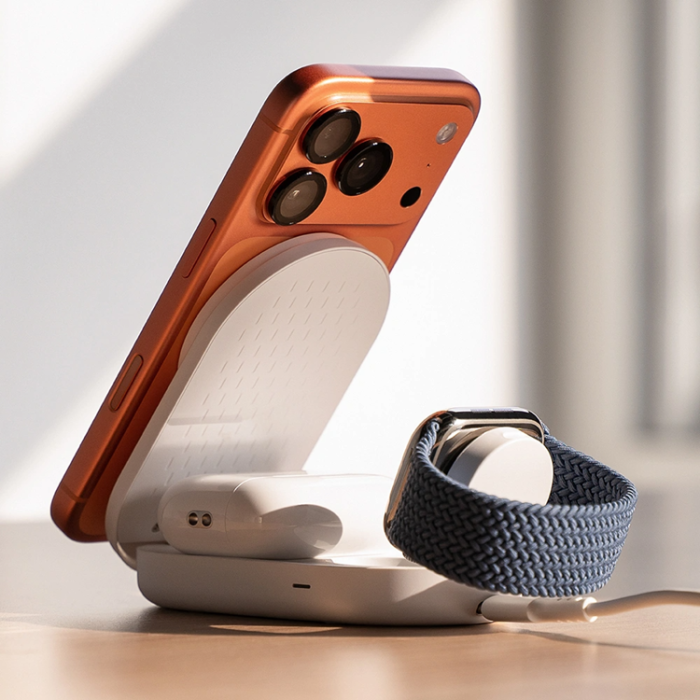 Ringke - Ringke Qi2.2 MagSafe Trådlös Laddare 25W iPhone/Apple Watch/AirPods - Vit