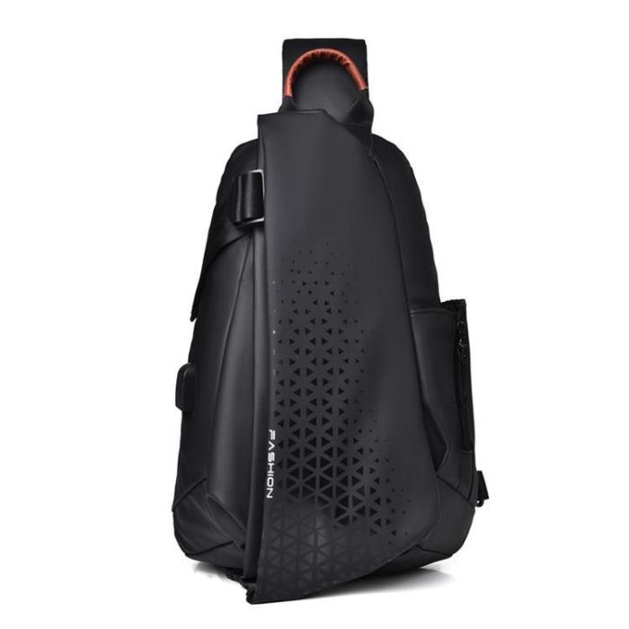 A-One Brand - CrossBody Väska Ryggsäck USB Port - Svart