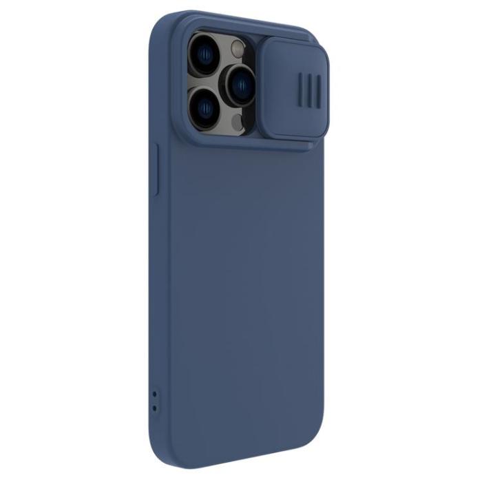 Nillkin - Nillkin iPhone 14 Pro Max Skal Magsafe CamShield Silicone - Blå