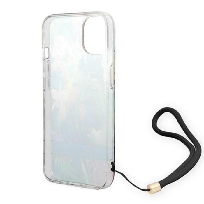 Guess - GUESS iPhone 14 Skal Flower Strap - Blå