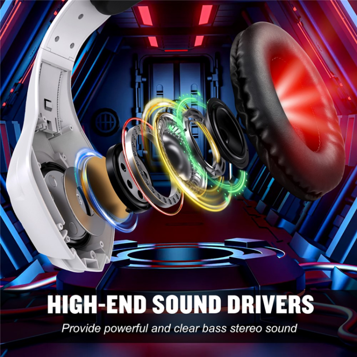 KOTION EACH - KOTION EACH Over-Ear Gaming Trådbundna Hörlurar RGB-ljus GS410