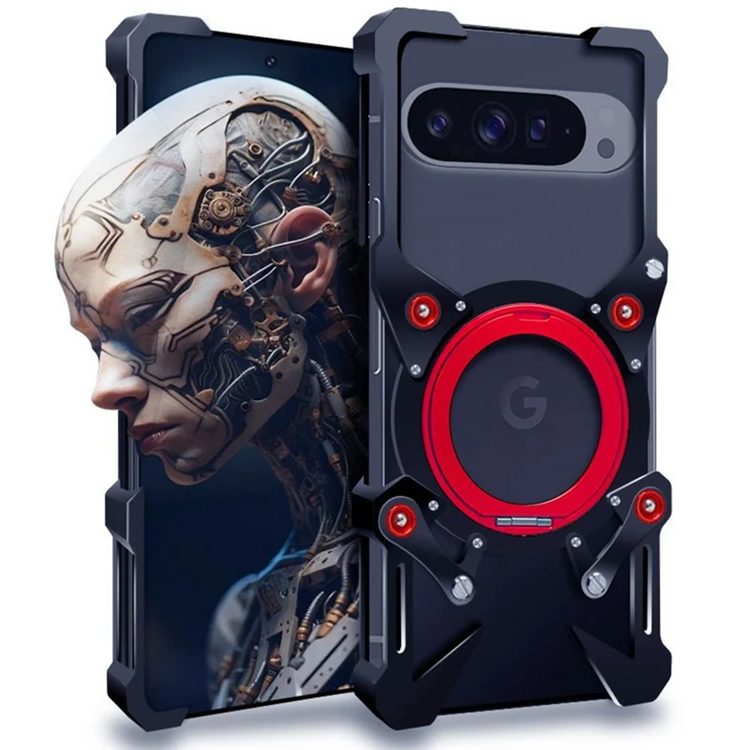 Google Pixel 10 Pro XL Mobilskal Magsafe Bumper Kickstand - Svart | 2353 | AlltMobil