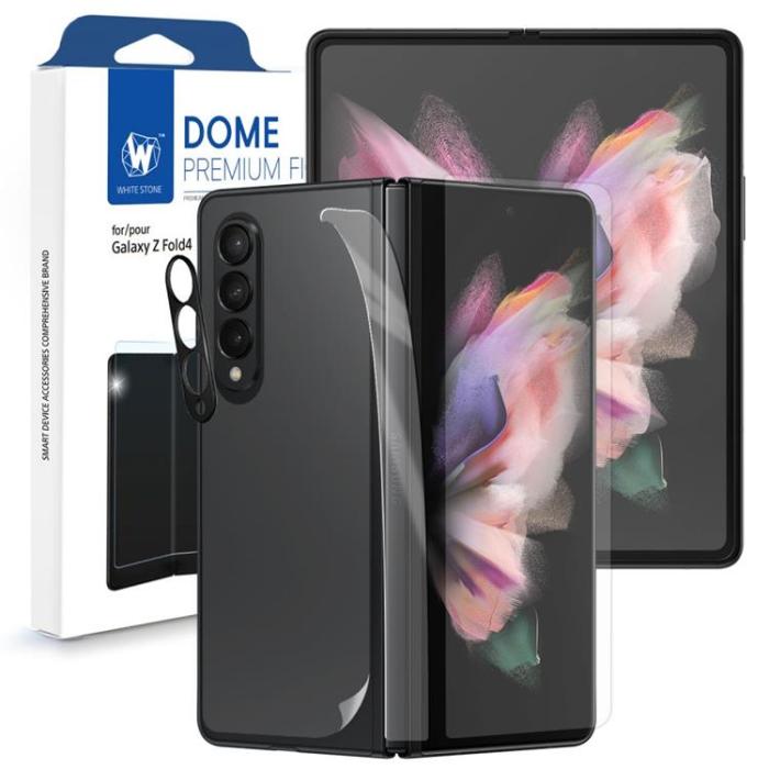 UTGATT - Whitestone Galaxy Z Fold 4 Härdat glas Full & Kameralinsskydd Premium Film