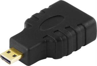 UTGATT1 - DELTACO HDMI-adapter, micro HDMI ha till HDMI - Svart