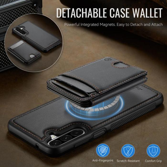 OEM - JEEHOOD Samsung Galaxy A26 5G Mobilskal KonstLäder - Svart