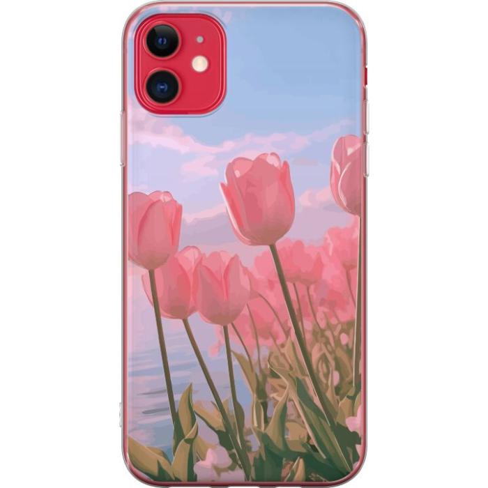 iSecrets - Mobilskal till Apple iPhone 11 med Rosa Tulpaner