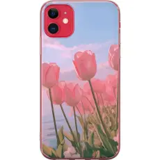 Gustaf - Mobilskal till Apple iPhone 11 med Rosa Tulpaner