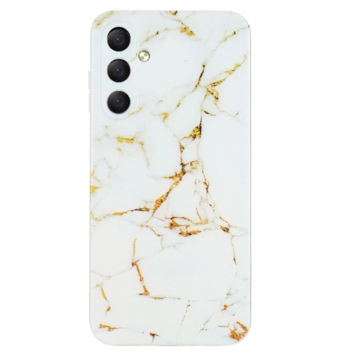 OEM - Mobilskal till Samsung Galaxy A57 TPU Marmor Mönster - Vit