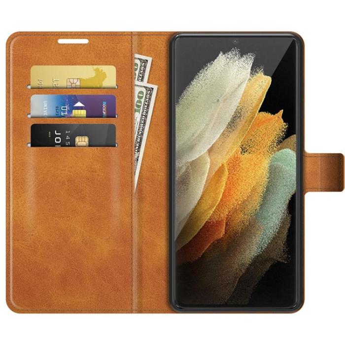 OEM - Flip Folio Fodral Galaxy S22 Ultra - Ljusbrun