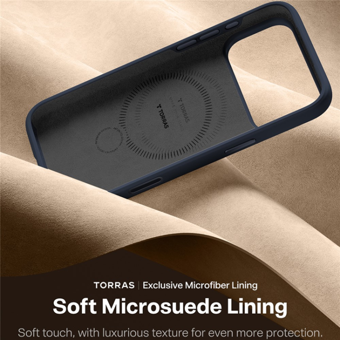 Torras - TORRAS iPhone 17 Pro Mobilskal MagSafe Ostand Q Pro - Midnattsblå