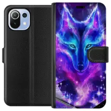 Gustaf - Pl&aring;nboksfodral till Xiaomi Mi 11 Lite med Neon Varg