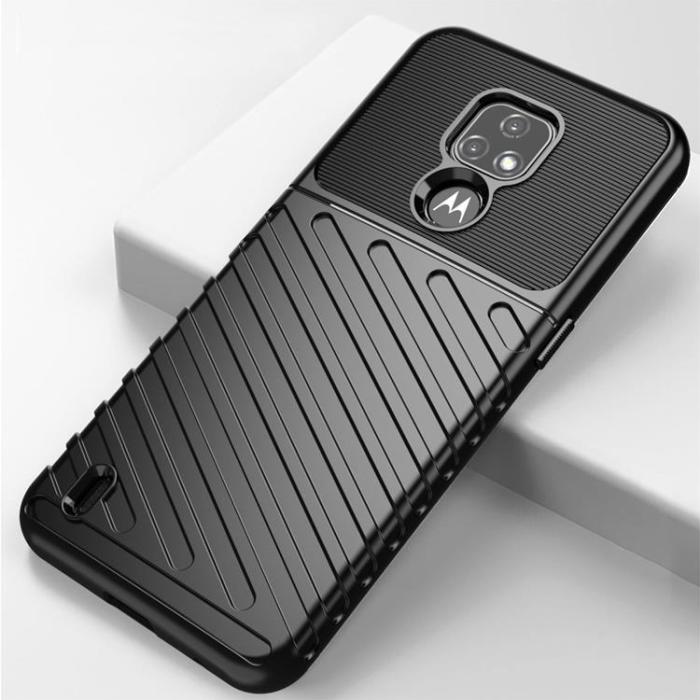 UTGATT - Motorola Moto E7 Skal Thunder Flexible Armored - Svart