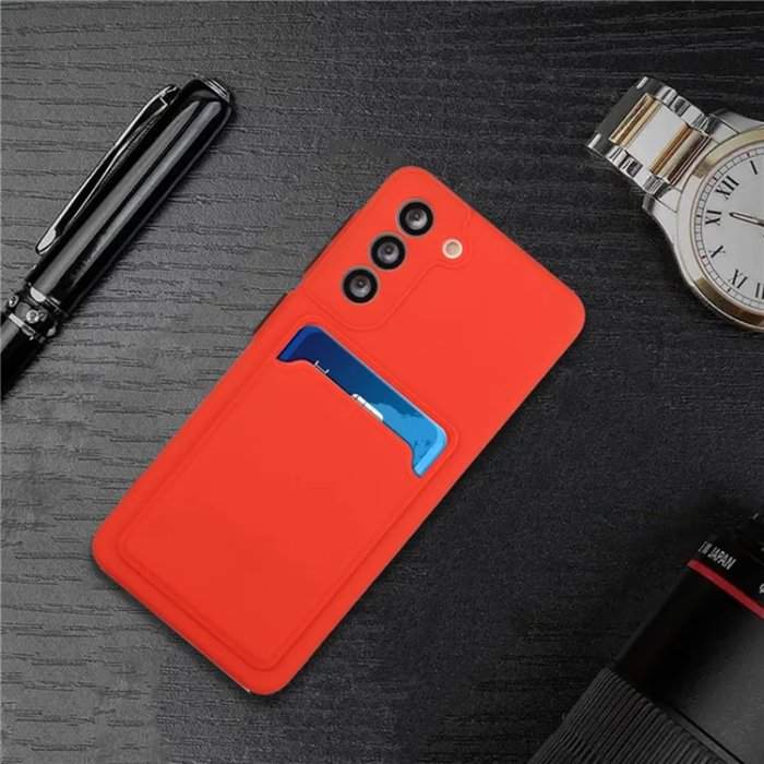 OEM - Galaxy S23 Plus Mobilskal Korthållare TPU - Röd