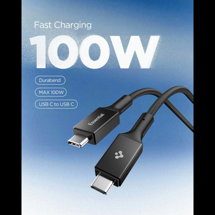 Spigen - Spigen USB-C till USB-C 100W Kabel 150cm EB10015CC