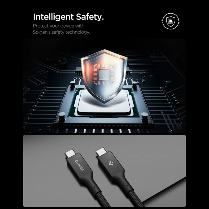 Spigen - Spigen USB-C till USB-C 240W Kabel 150cm EB24015CC