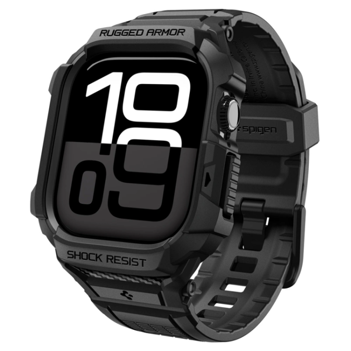 Spigen - Spigen Apple Watch 42mm Series 10 Skal Rugged Armor Pro - Matte Svart