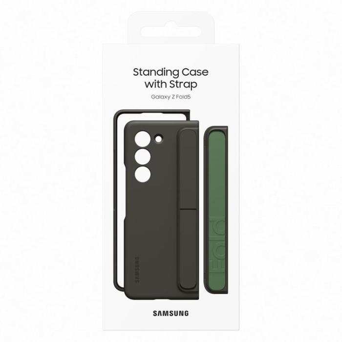 Samsung - Samsung Galaxy Z Fold 5 Mobilskal Silikon med Stativ - Svart