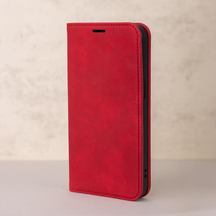 OEM - Motorola Moto E13 Plånboksfodral Smart Suede - Röd