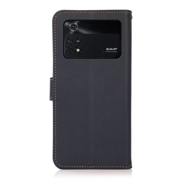 KHAZNEH - KHAZNEH Xiaomi Mi 11 Ultra Plånboksfodral Äkta Läder Kickstand - Blå