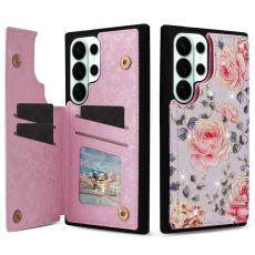 OEM - Mobilfodral f&ouml;r Samsung Galaxy S26 Ultra Konstl&auml;der RFID - Rosa