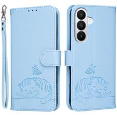 OEM - Pl&aring;nboksfodral f&ouml;r Samsung Galaxy S26 Konstl&auml;der RFID - Ljusbl&aring;