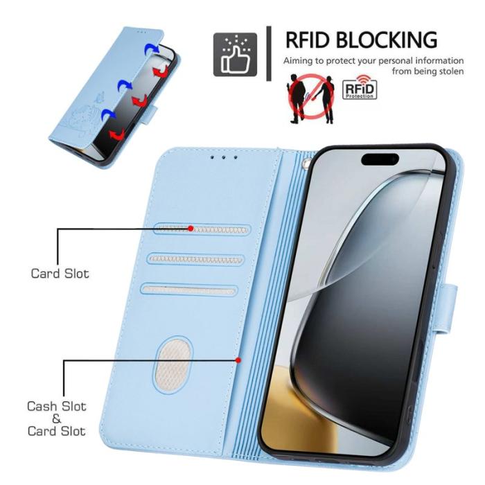 OEM - Plånboksfodral för Samsung Galaxy S26 Konstläder RFID - Ljusblå
