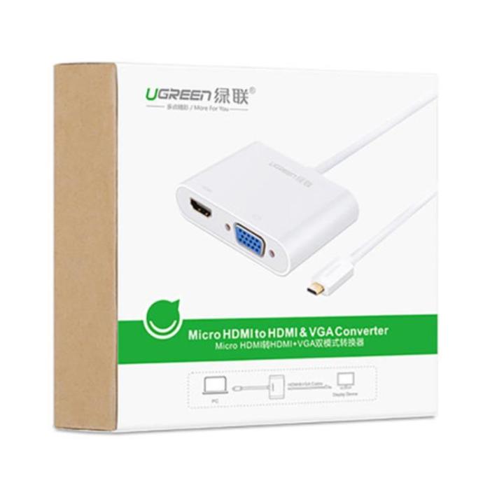 UTGATT5 - Ugreen Micro HDMI Till VGA 30cm - Svart