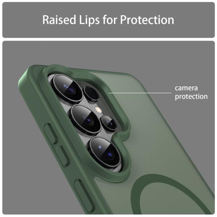 OEM - Mobilskal för Samsung Galaxy S26 Ultra Magnetiskt TPU + PC - Olivgrön