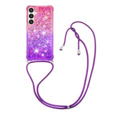 OEM - Mobilskal f&ouml;r Samsung Galaxy S26 Plus Gradient TPU med rem - Rosa/Lila