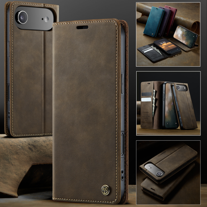 Caseme - Caseme iPhone Air Plånboksfodral RFID Blocking 033 - Kaffe