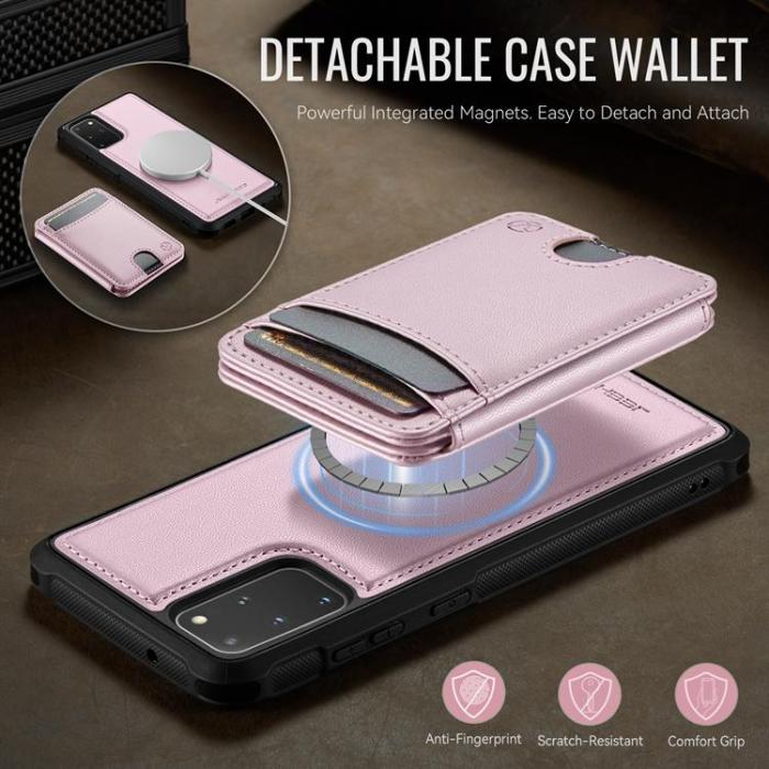 OEM - JEEHOOD Mobilskal till Samsung Galaxy S20 Plus Konstläder - Rosa