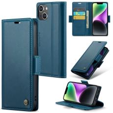 Caseme - CASEME Pl&aring;nboksfodral Konstl&auml;der till iPhone 14 Plus - Bl&aring;