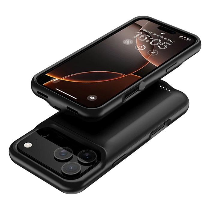 A-One Brand - iPhone 17 Pro Max Batteriskal 6000mAh - Svart