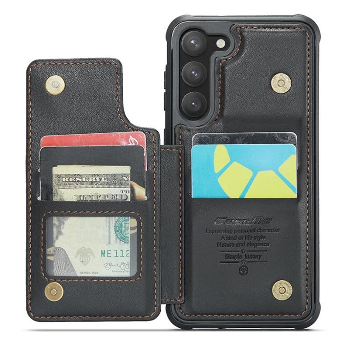 Caseme - CASEME C22 Fodral för Samsung Galaxy S23 - Konstläder Svart